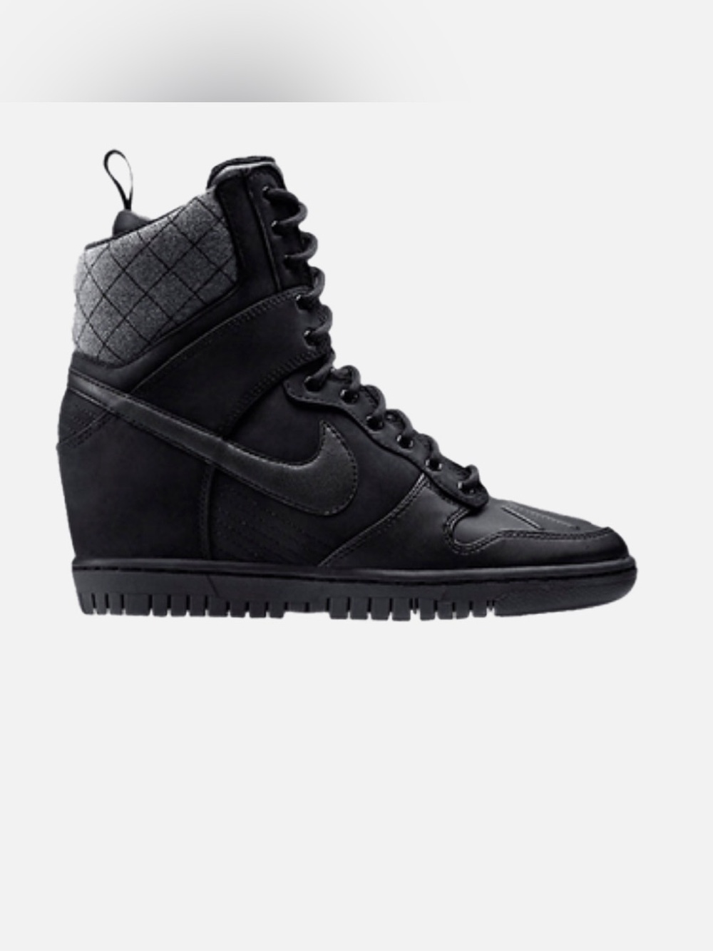 Nike Dunk Sky Hi Sneakerboot 2.0 wedge boots black and gray